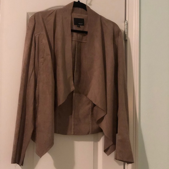 Womens edyson faux suede drape jacket - Picture 2 of 5